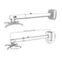 Approx Soporte de Pared Extensible para Proyector APPSV03P Blanco